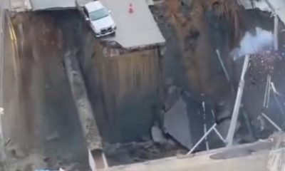 Super-impressive images of a road collapsing in Bangkok, residents forced to evacuate, Magnate Daily